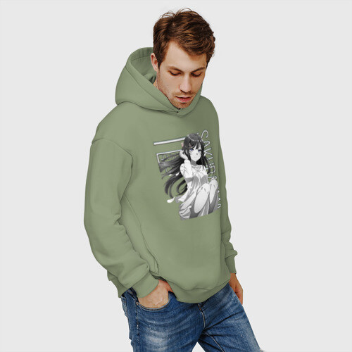 Мужское худи Oversize хлопок Маи Сакураджима фото