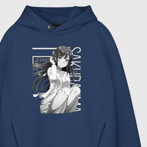 Мужское худи Oversize хлопок Маи Сакураджима фото