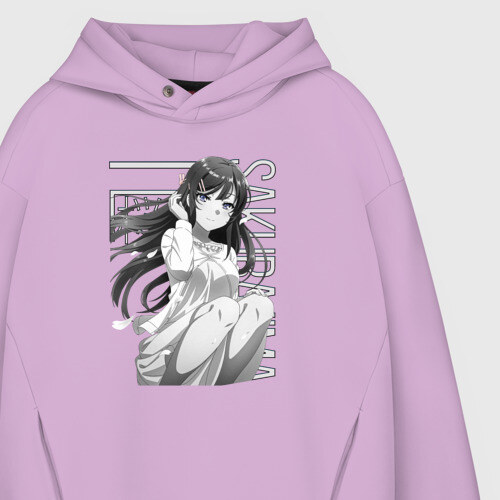 Мужское худи Oversize хлопок Маи Сакураджима фото