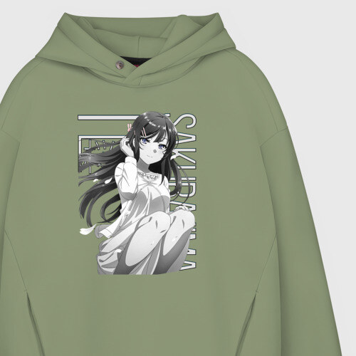 Мужское худи Oversize хлопок Маи Сакураджима фото