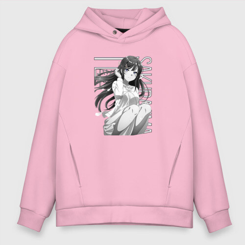 Мужское худи Oversize хлопок Маи Сакураджима фото