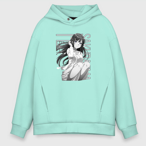 Мужское худи Oversize хлопок Маи Сакураджима фото