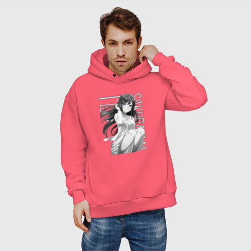 Мужское худи Oversize хлопок Маи Сакураджима фото