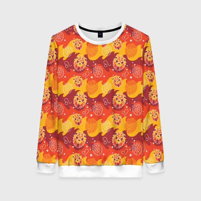 Женский свитшот 3D Лев фото