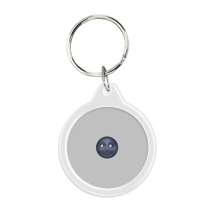 Брелок круглый темная луна фото