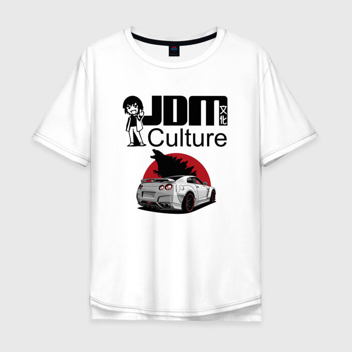 Мужская футболка хлопок Oversize jdm фото