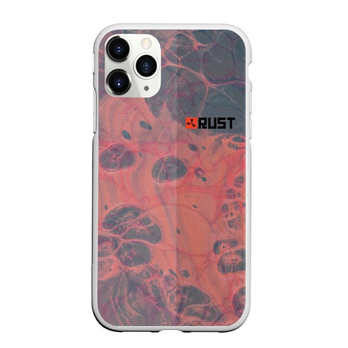 Чехол для iPhone 11 Pro матовый Rust | Красная текстура Раст фото
