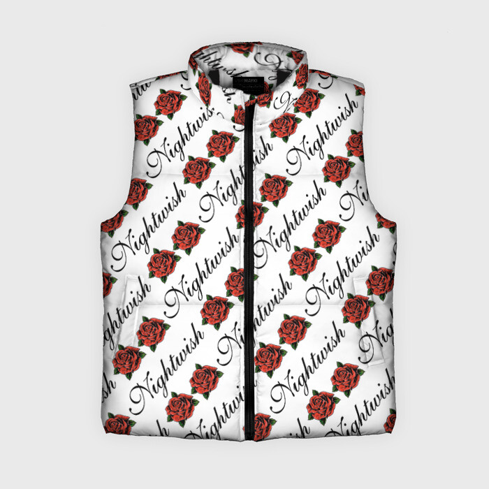 Женский жилет утепленный 3D Nightwish Roses  Найтвиш (Z) фото