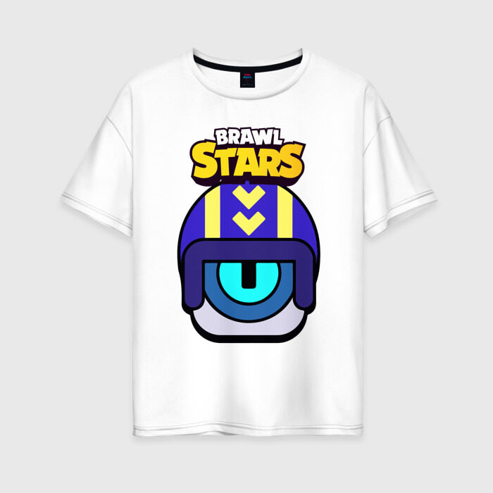 Женская футболка хлопок Oversize STU СТУ Brawl Stars фото