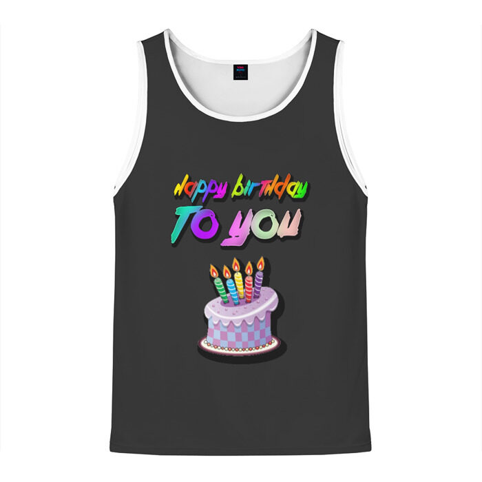 Мужская майка 3D Happy Birthday To You 2021 фото