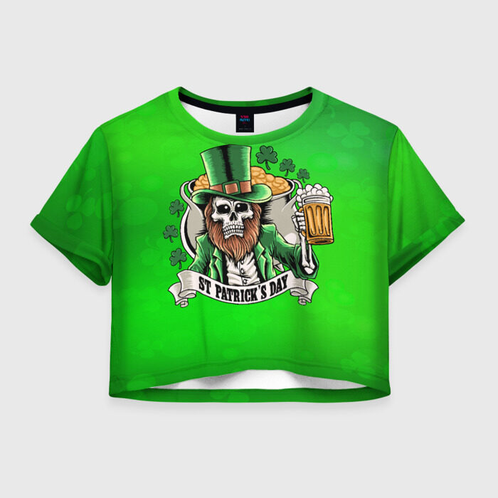 Женская футболка Crop-top 3D Beer day фото