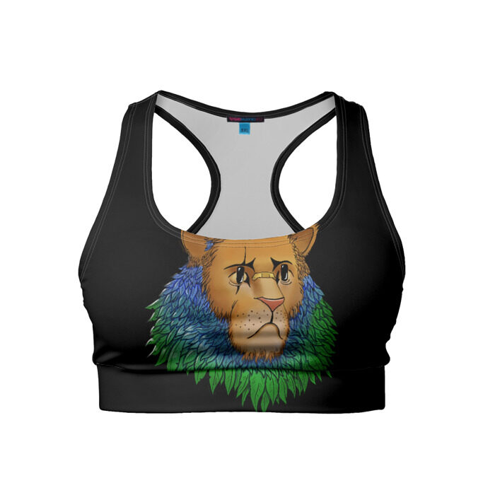 Женский спортивный топ 3D Lion_art фото