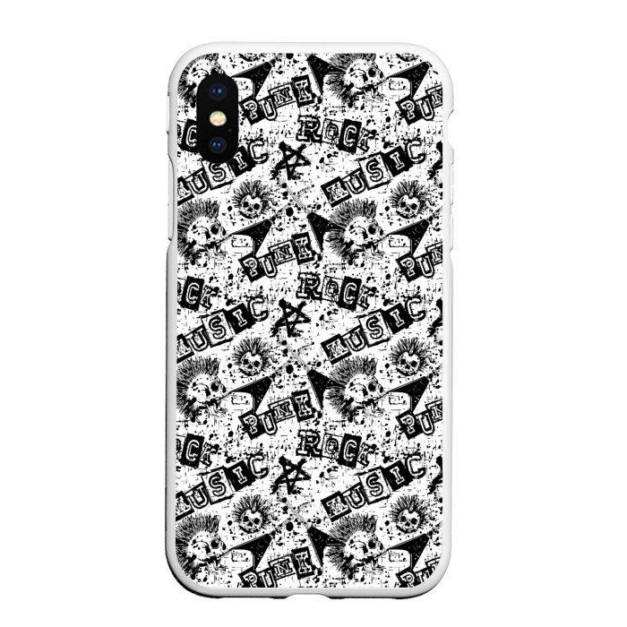 Чехол для iPhone XS Max матовый PUNK ROCK фото