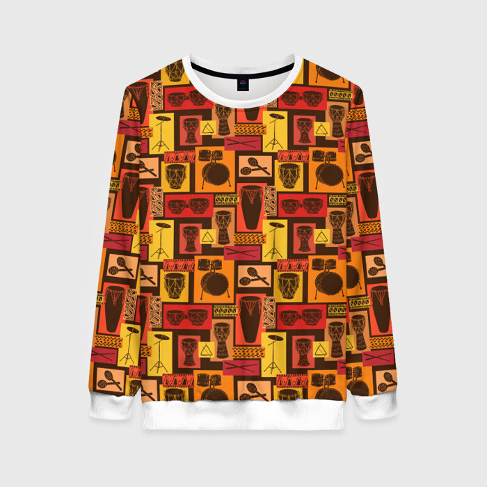 Женский свитшот 3D Ударные Инструменты фото