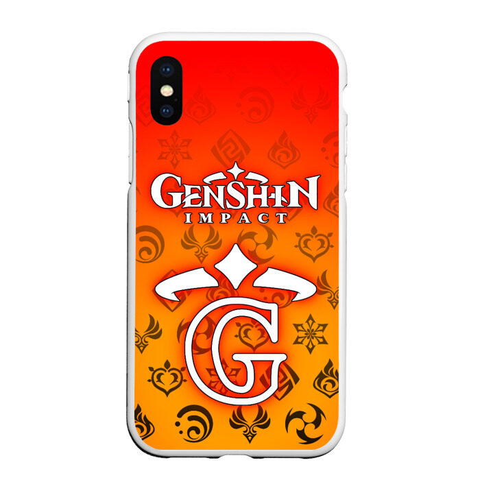 Чехол для iPhone XS Max матовый GENSHIN IMPACT фото