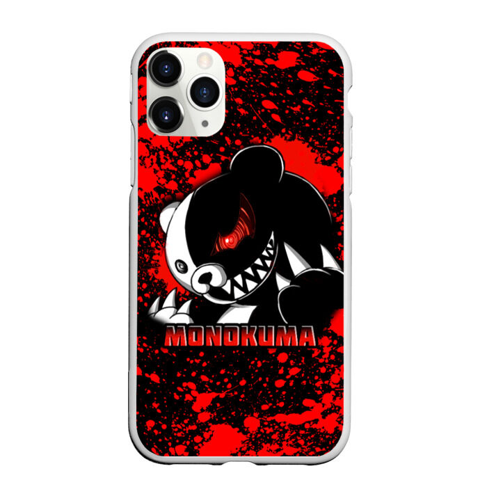 Чехол для iPhone 11 Pro матовый MONOKUMA  МОНОКУМА BLOOD фото