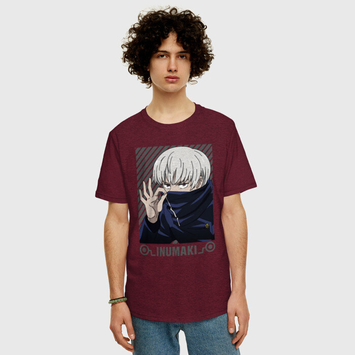Мужская футболка хлопок Oversize Инумаки фото