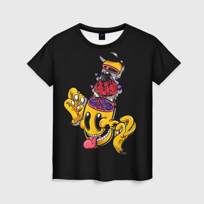 Женская футболка 3D ВЗРЫВ МОЗГА фото