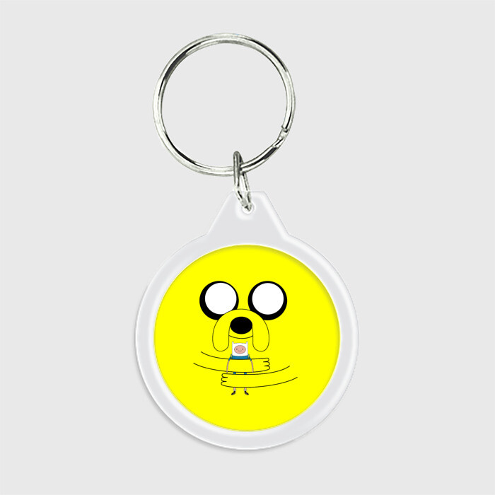 Брелок круглый Собака Джейк Обнимает Финна фото