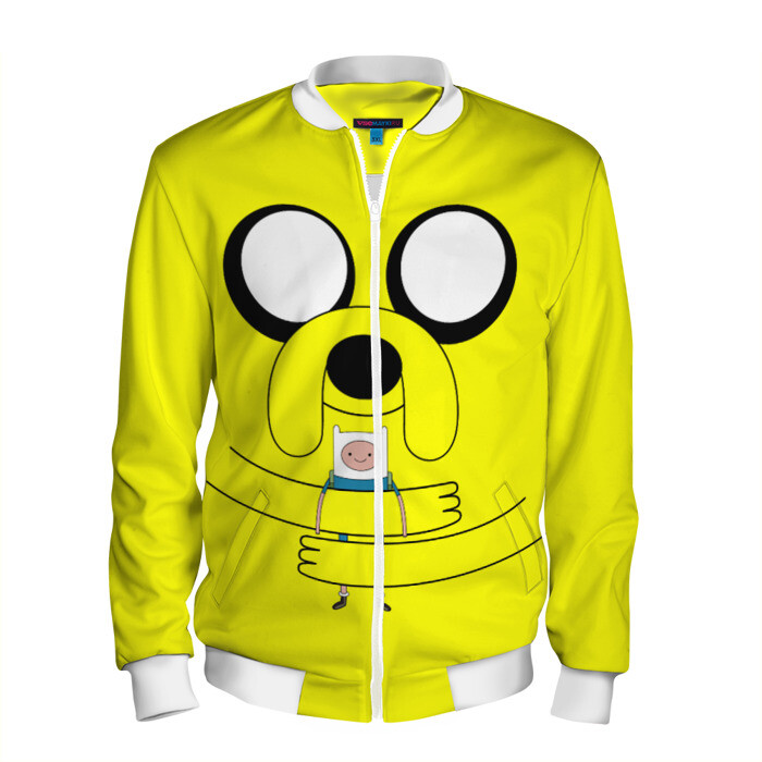 Мужской бомбер 3D Джейк обнимает Финна фото