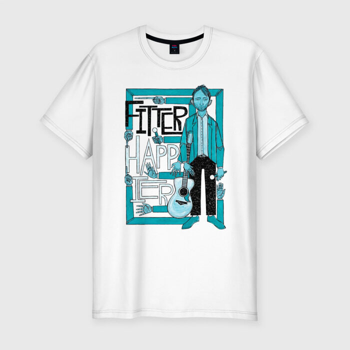 Мужская футболка хлопок Slim Radiohead (Art 02) фото