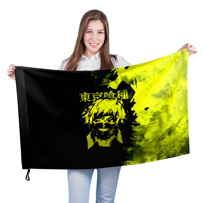 Флаг 3D Токийский гуль Tokyo Ghoul фото