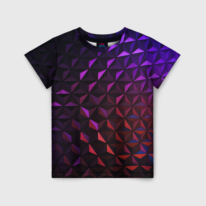 Детская футболка 3D Неоновая Текстура фото