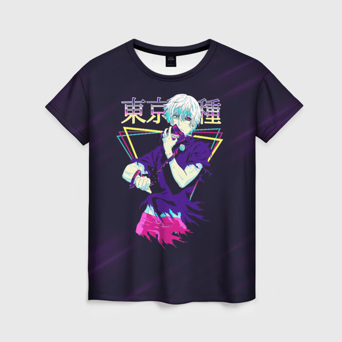 Женская футболка 3D Токийский гуль | Канеки Кен фото