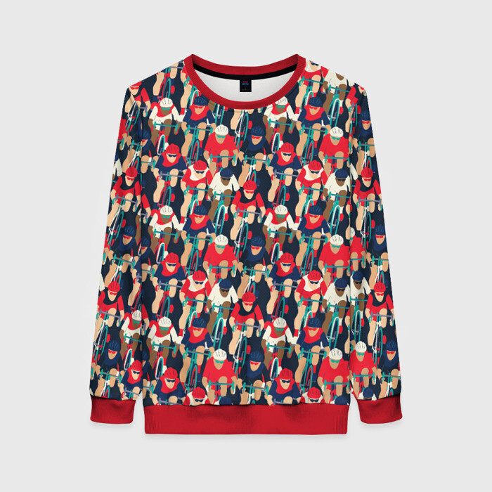 Женский свитшот 3D Велогонка фото