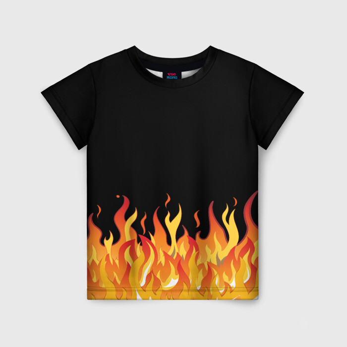 Детская футболка 3D ОГОНЬ И НИЧЕГО ЛИШНЕГО фото