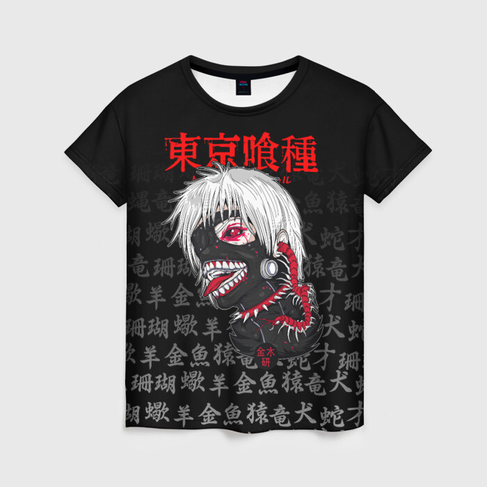 Женская футболка 3D TOKYO GHOUL | ТОКИЙСКИЙ ГУЛЬ фото