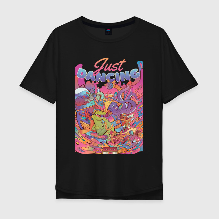 Мужская футболка хлопок Oversize Party Just Dancing иллюстрация фото