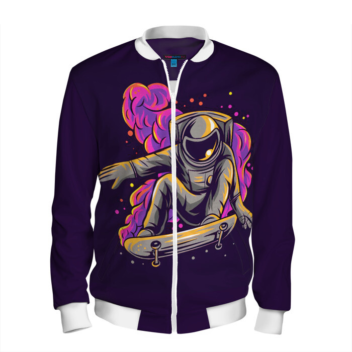 Мужской бомбер 3D Космонавт фото