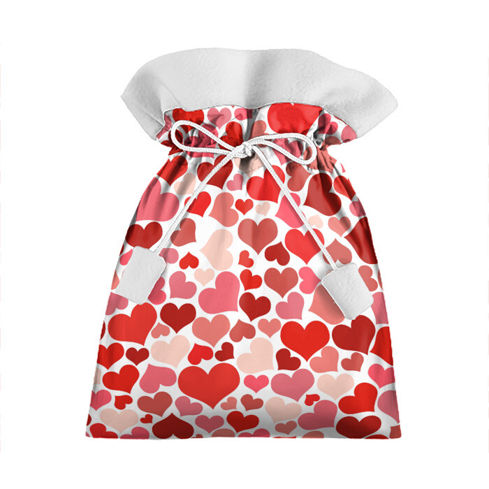 Подарочный 3D мешок Множество сердец фото