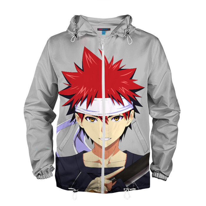 Мужская ветровка 3D Food wars Shokugeki no Soma фото