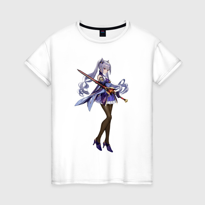 Женская футболка хлопок Кэ Цин в деле фото