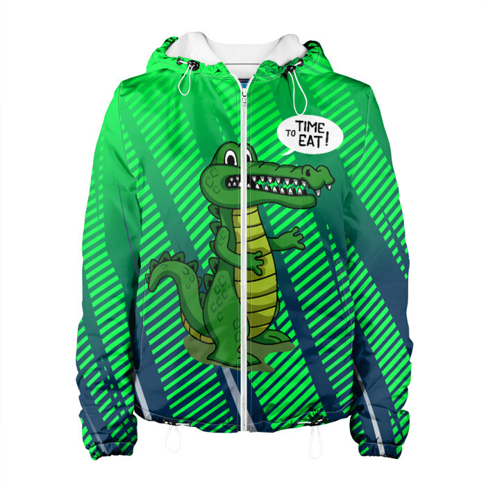 Женская куртка 3D Крокодил Время кушать фото