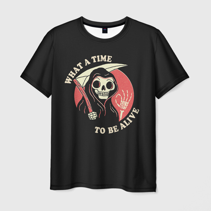 Мужская футболка 3D Friendly Grim Reaper фото