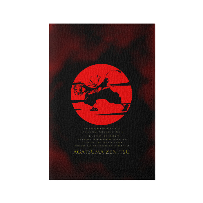 Обложка для паспорта матовая кожа Agatsuma Zenitsu Kimetsu no Yaiba фото