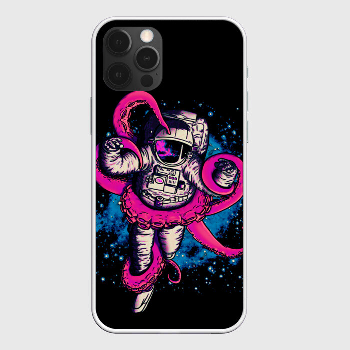 Чехол для iPhone 12 Pro Max Осьминог и Космонавт фото