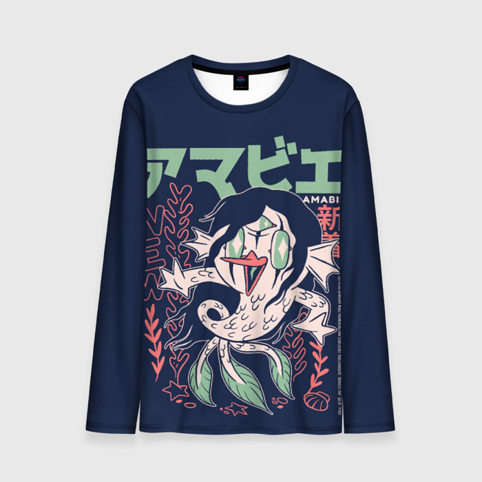 Мужской лонгслив 3D Аниме Демон Амабиэ Ёкай фото