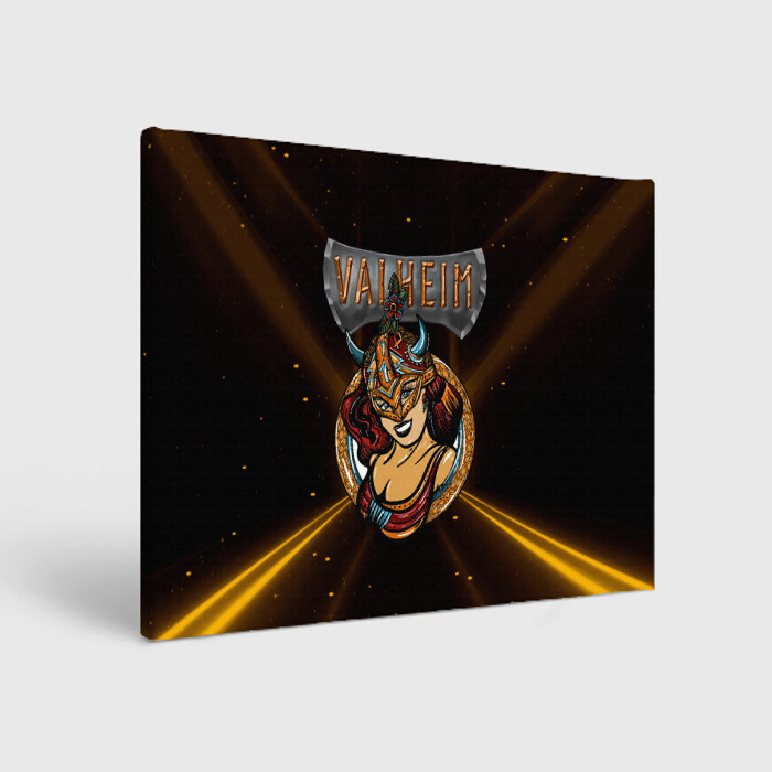 Холст прямоугольный Valheim Девушка викинг фото