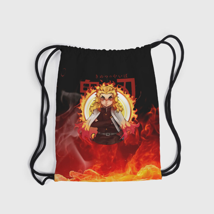 Рюкзак-мешок 3D Огненный Столп Kimetsu no Yaiba фото