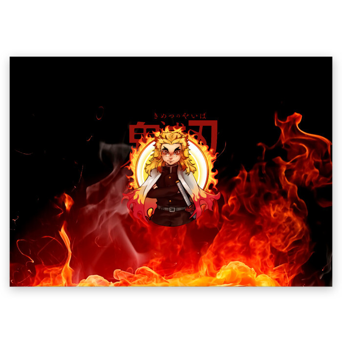 Поздравительная открытка Огненный Столп Kimetsu no Yaiba фото