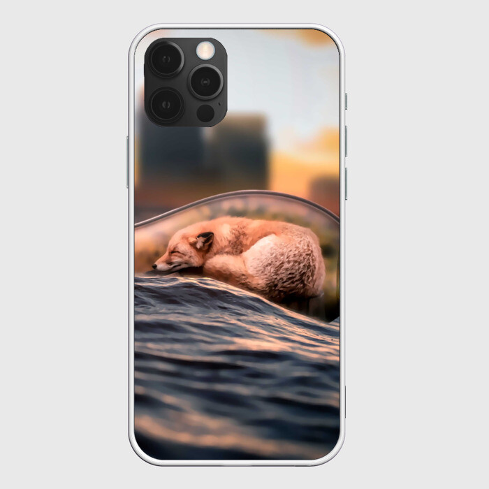 Чехол для iPhone 12 Pro Max Лисенок в бутылке фото