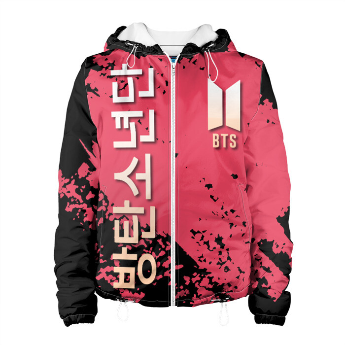Женская куртка 3D BTS LOGO БТС ЛОГОТИП фото