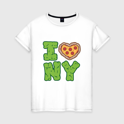 Женская футболка хлопок I Love New York фото