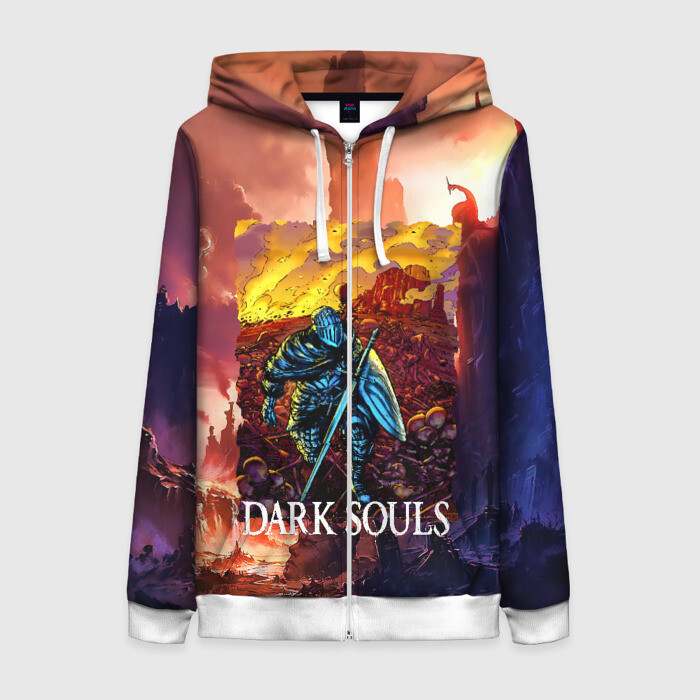Женская толстовка 3D на молнии DARKSOULS RPG фото