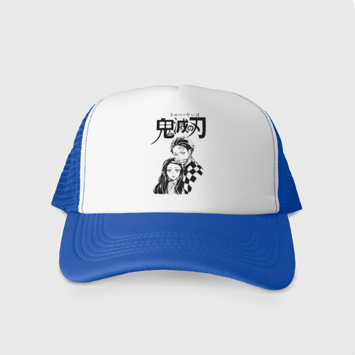 Кепка тракер с сеткой Танджиро и Незуко Kimetsu no Yaiba фото