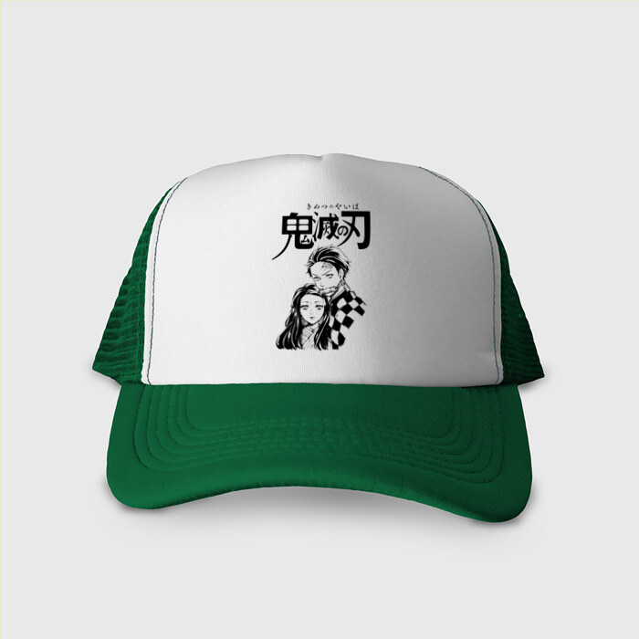 Кепка тракер с сеткой Танджиро и Незуко Kimetsu no Yaiba фото